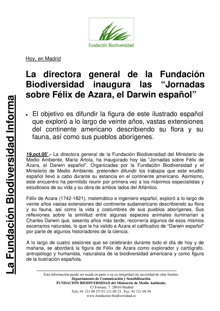 La directora general de la Fundación Biodiversidad María Artola