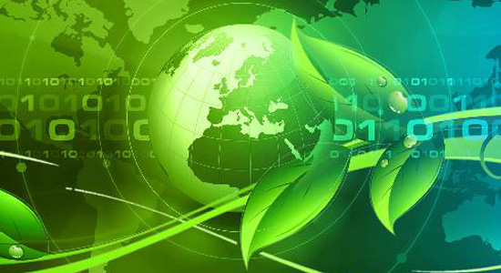 Diseño de fondo para el proyecto. El mundo digital verde