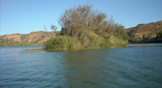 El río Ebro a su paso por el embalse Flix