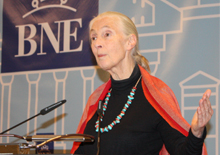 Jane Goodall in Madrid on the occasion of the International Year of Forests