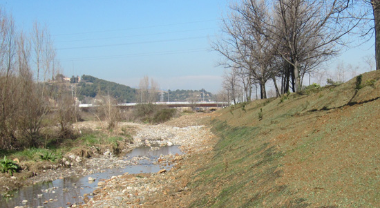 El río Congosto a su paso por Granollers