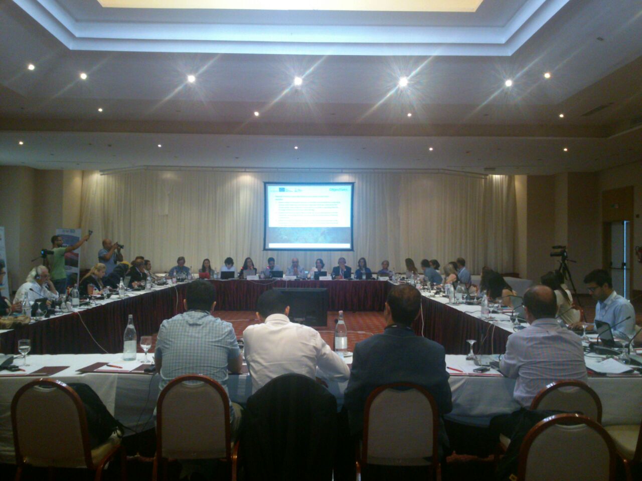 Participantes en el encuentro internacional sobre protección de áreas  marinas en el Mediterráneo y el Mar Negro en Túnez