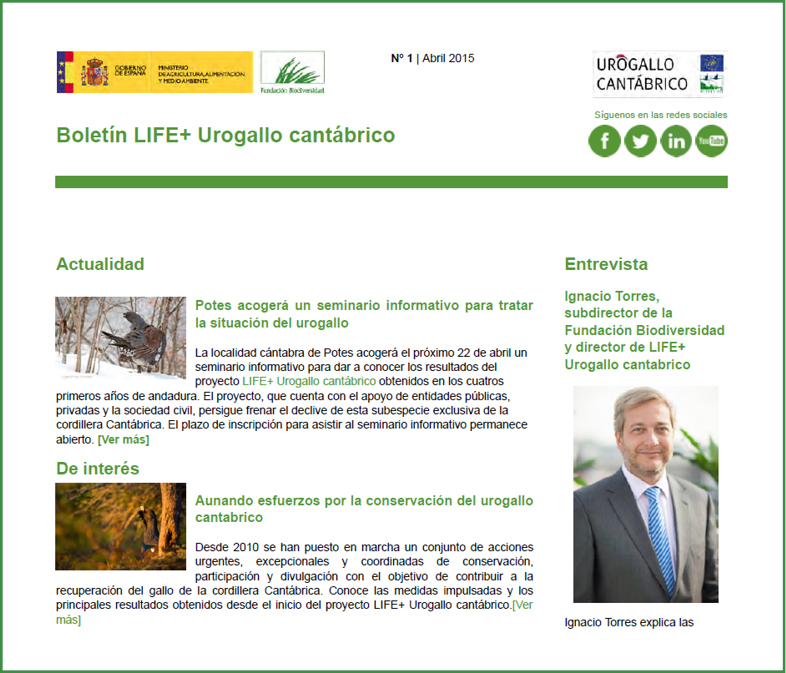 Boletín Life Urogallo Nº1