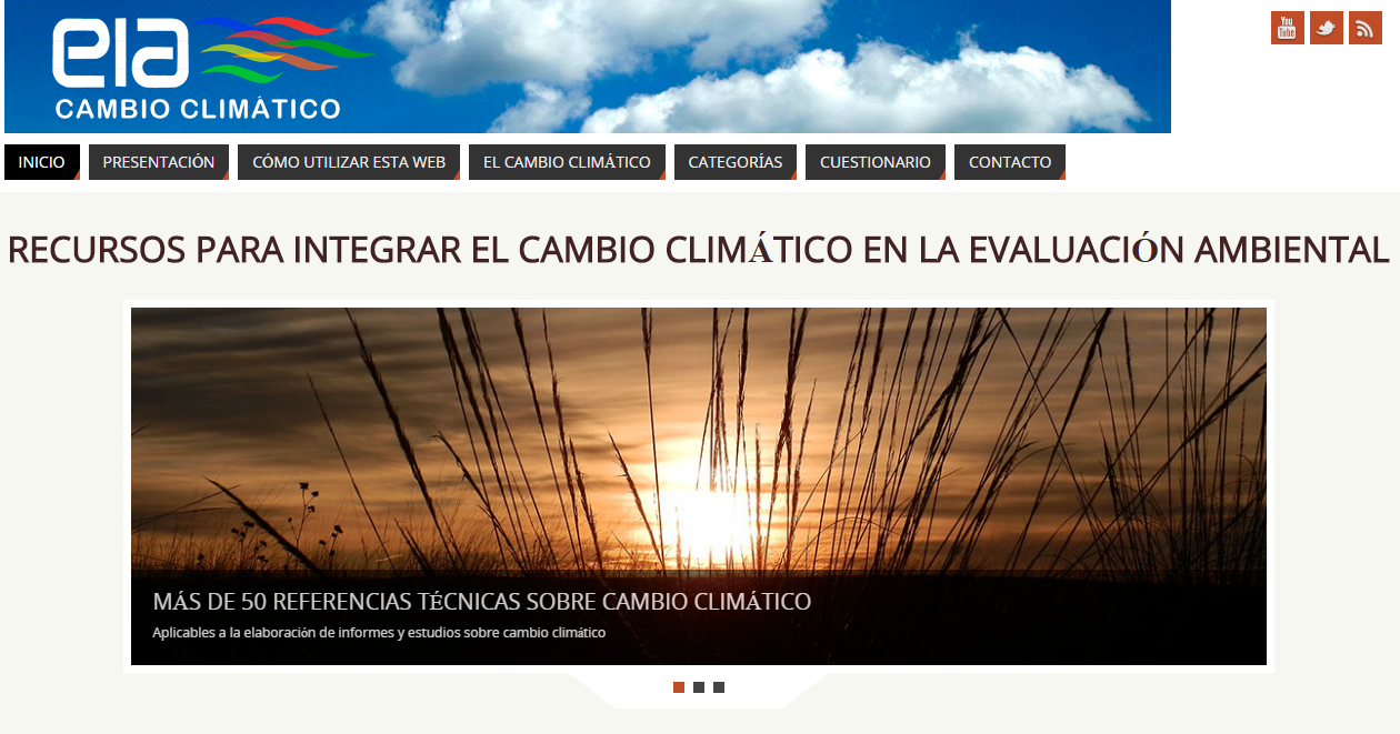Plataforma web para la consideración del cambio climático en las evaluaciones ambientales