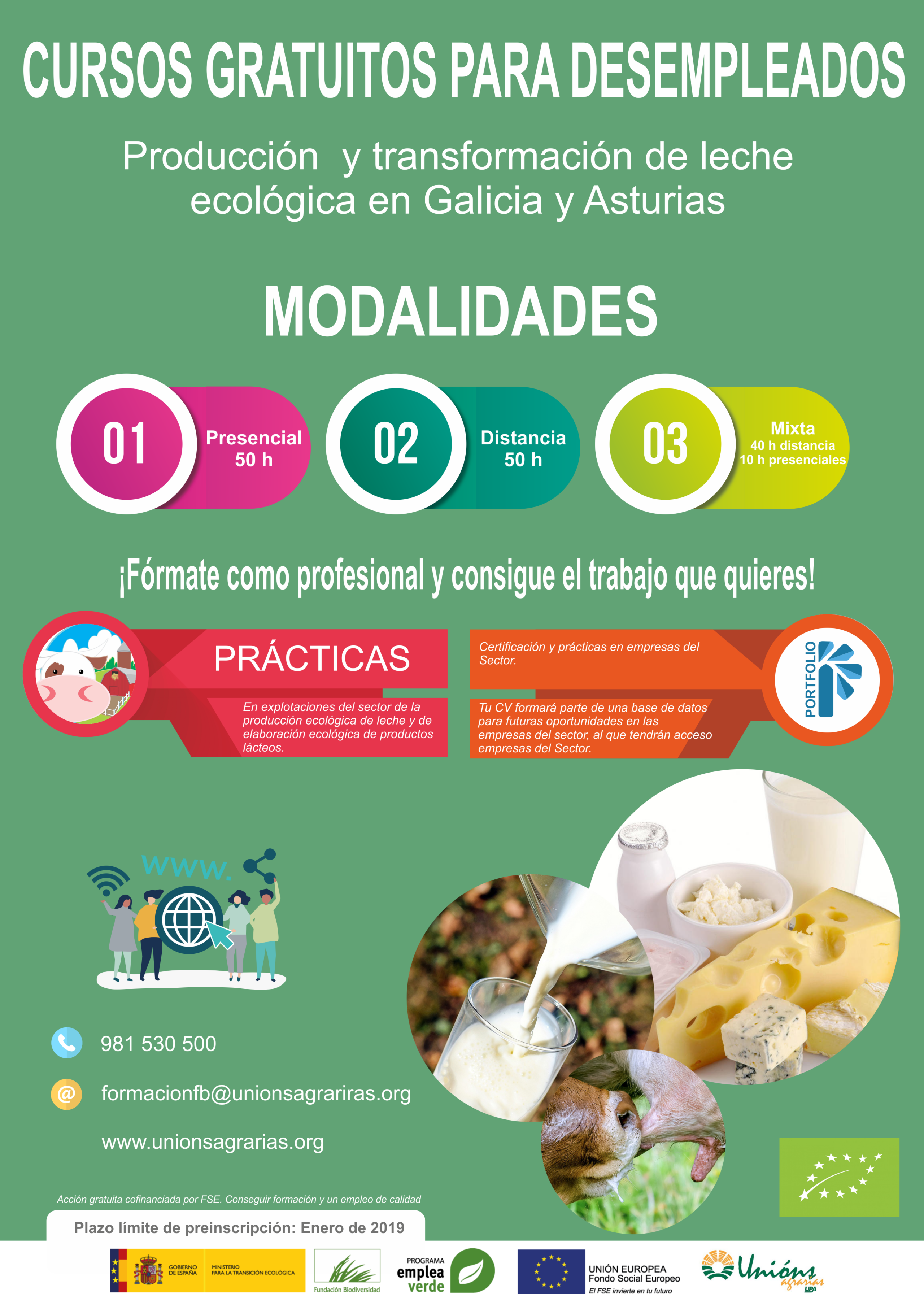 Producción y Transformación de Leche Ecológica en Galicia y Asturias